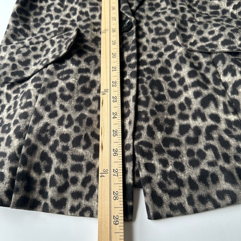 CAbi Black and Tan Leopard Print Blazer Tailored Fit - Picture 9 of 16